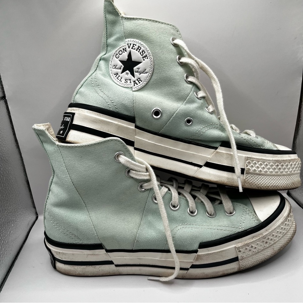 Converse High Top Sneakers in Minty Green Canvas
